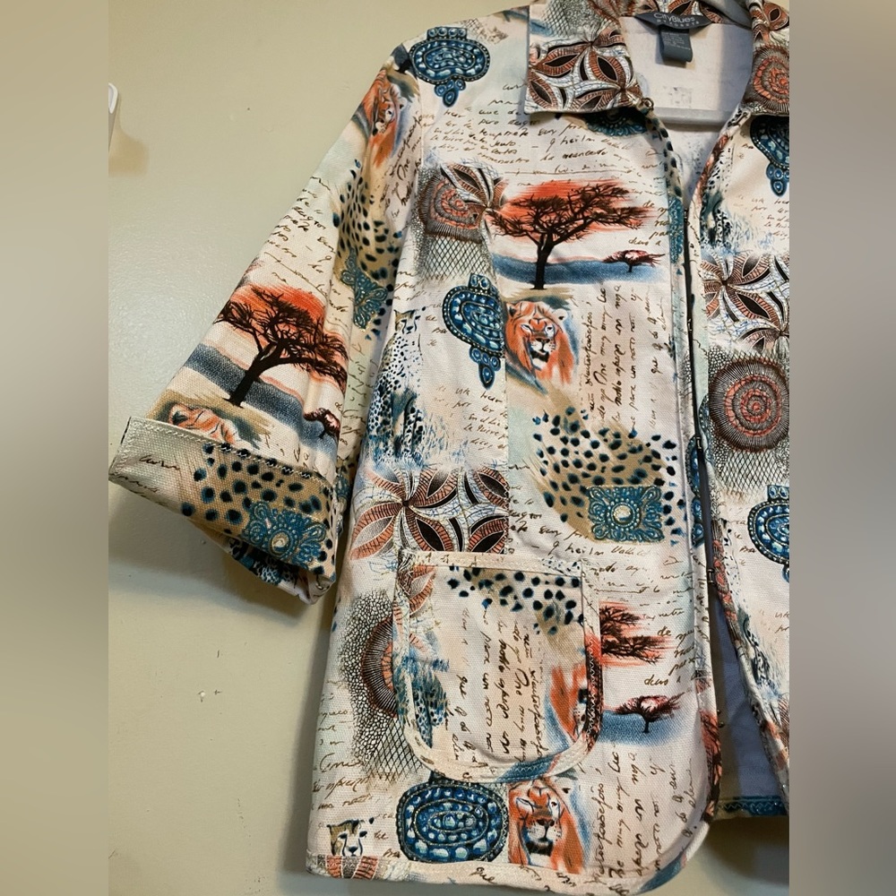 Unique Patterned Blazer Jacket - Picture 2 of 4